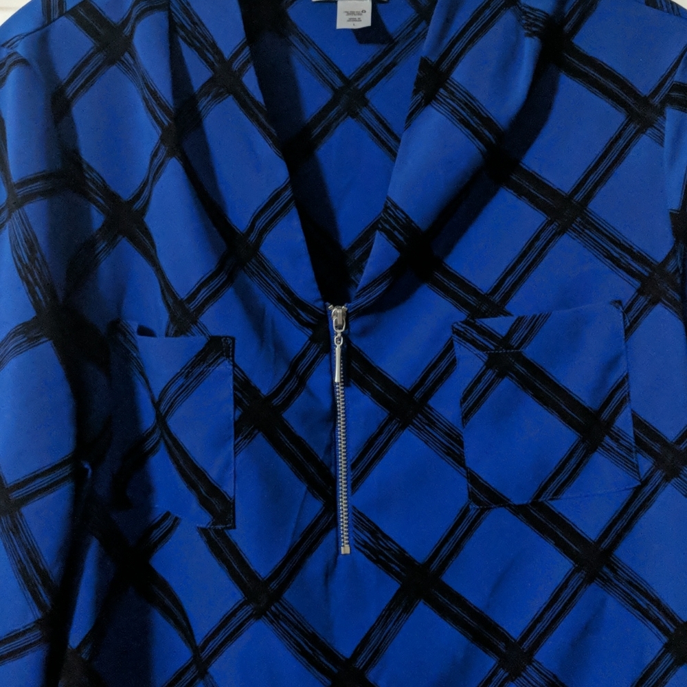 3/4 sleeve 2 pocket blouse